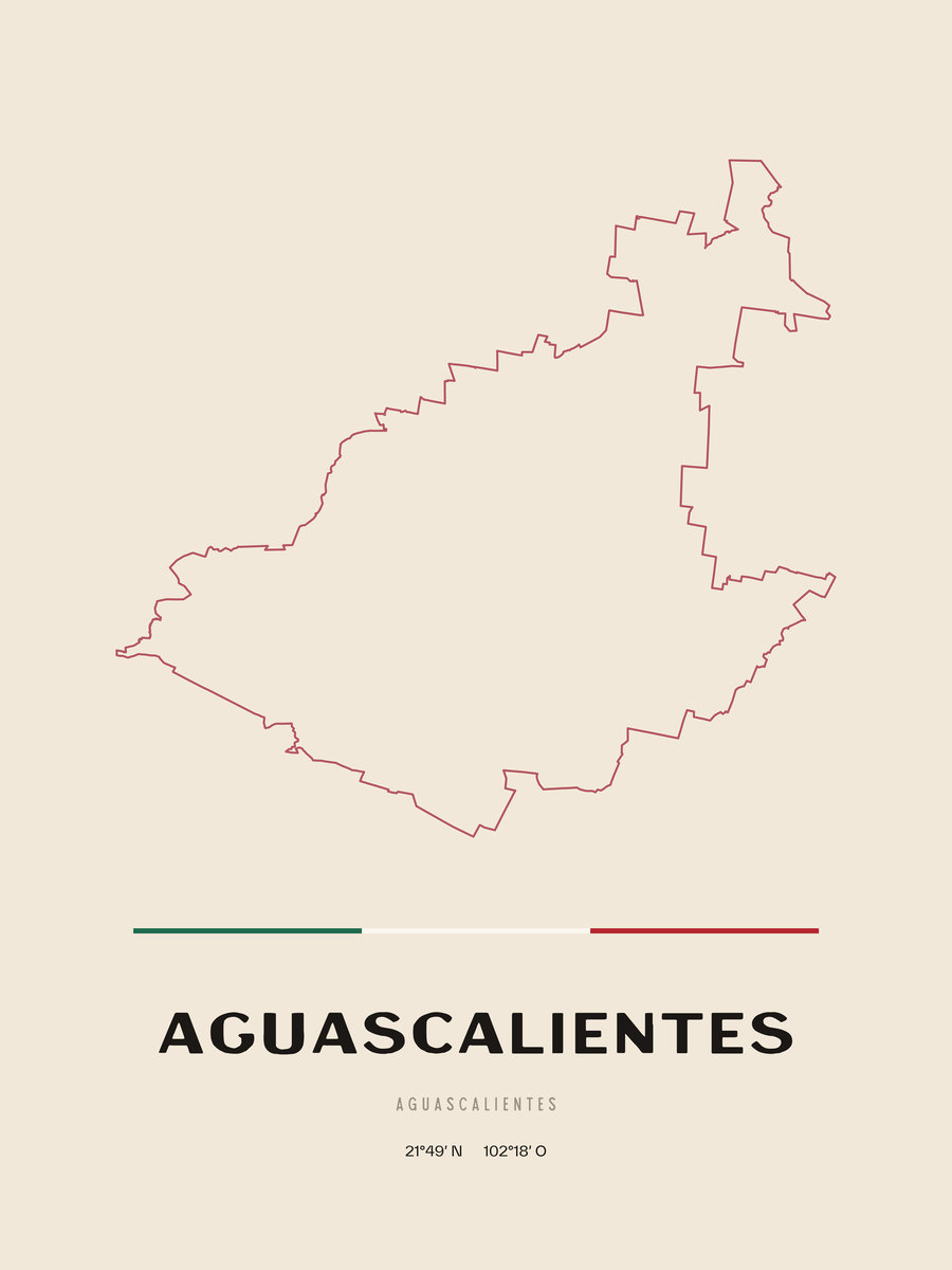 Framed poster of Aguascalientes, Aguascalientes.