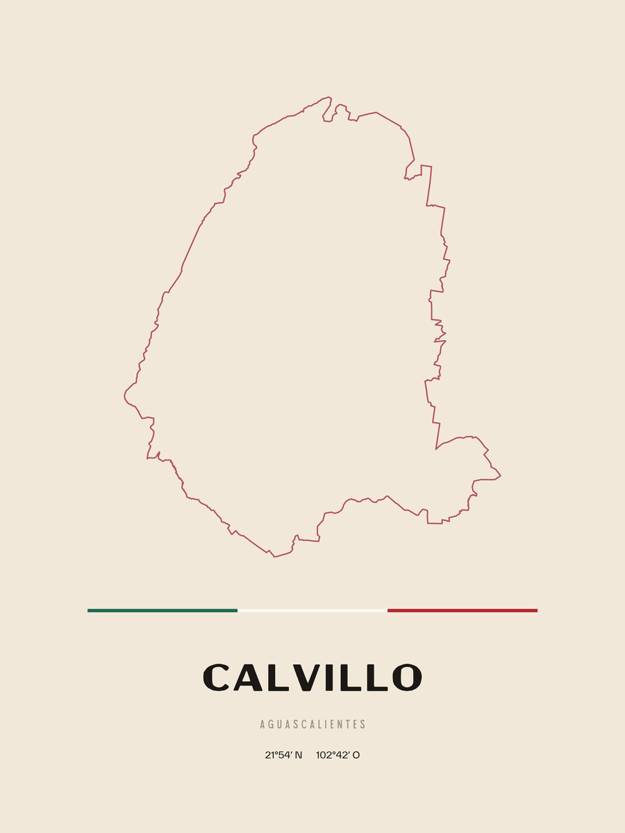 Framed poster of Calvillo, Aguascalientes.