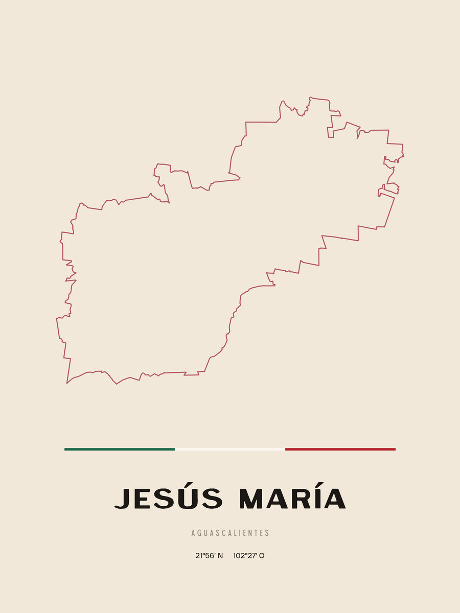 Framed poster of Jesús María, Aguascalientes.