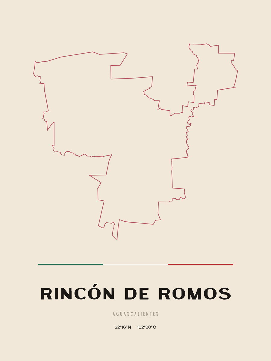 Framed poster of Rincón de Romos, Aguascalientes.