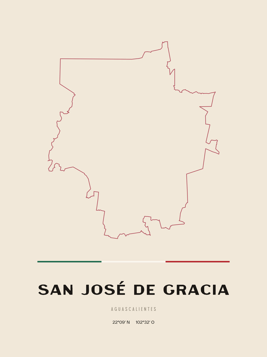 Framed poster of San José de Gracia, Aguascalientes.