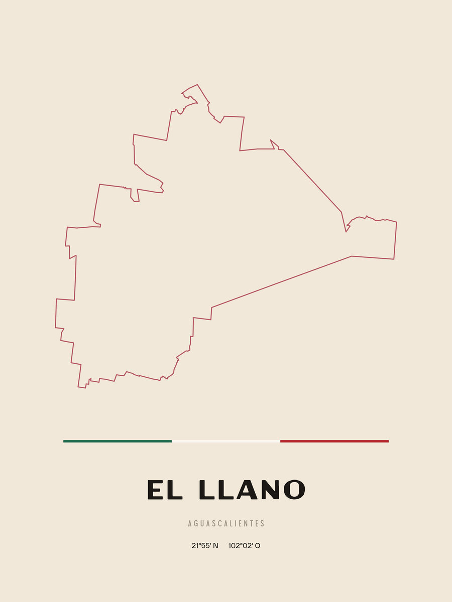 Framed poster of El Llano, Aguascalientes.