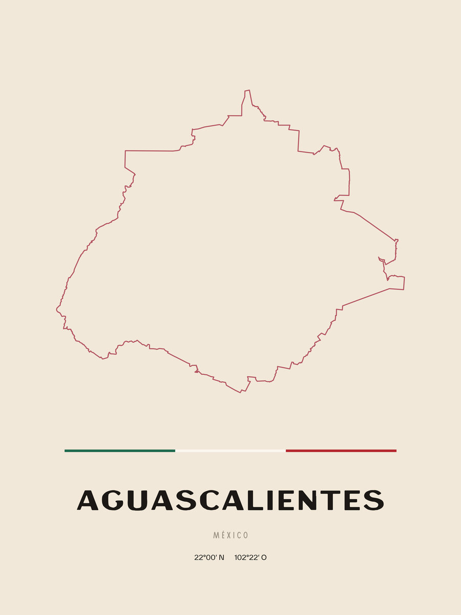 Framed poster of Aguascalientes.