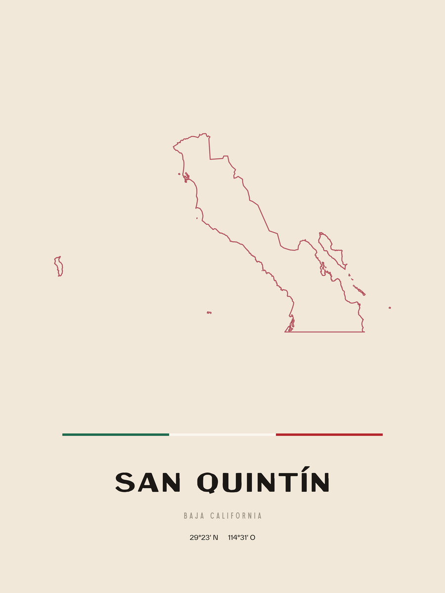Framed poster of San Quintín, Baja California.