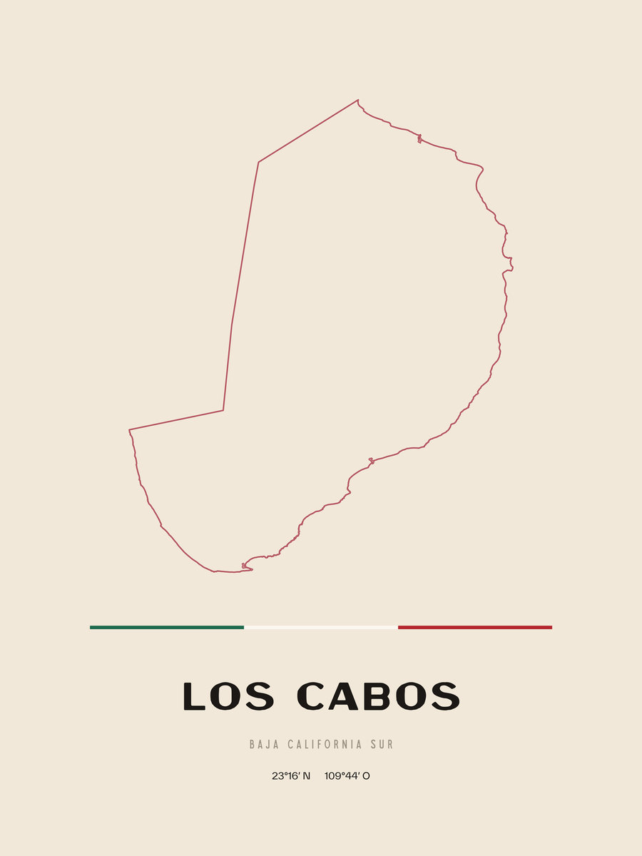 Framed poster of Los Cabos, Baja California Sur.