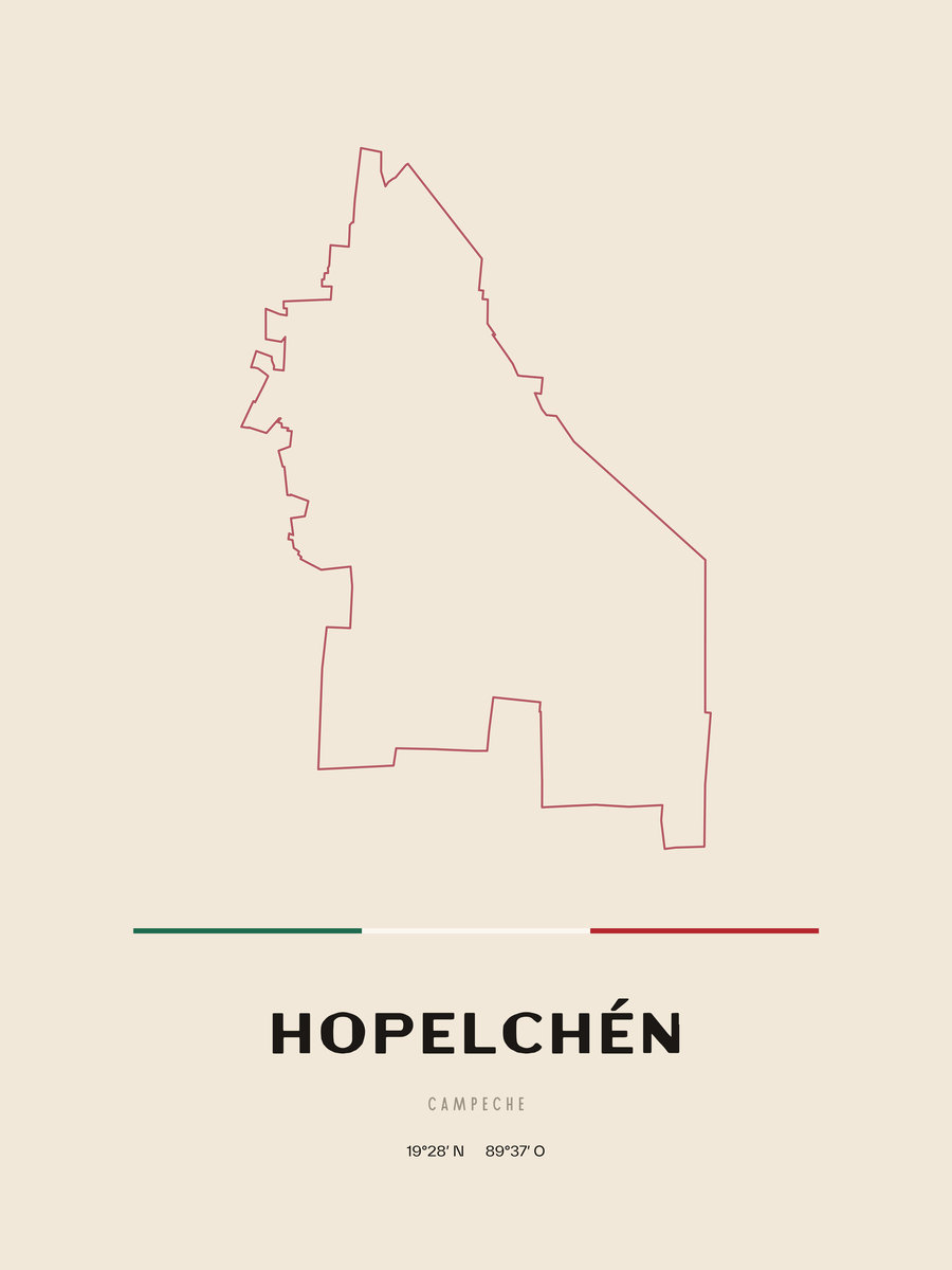Framed poster of Hopelchén, Campeche.
