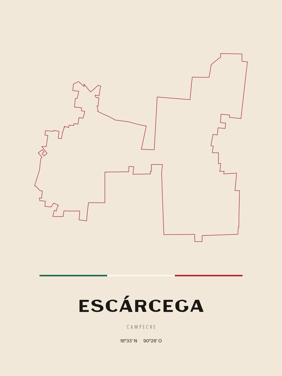 Framed poster of Escárcega, Campeche.