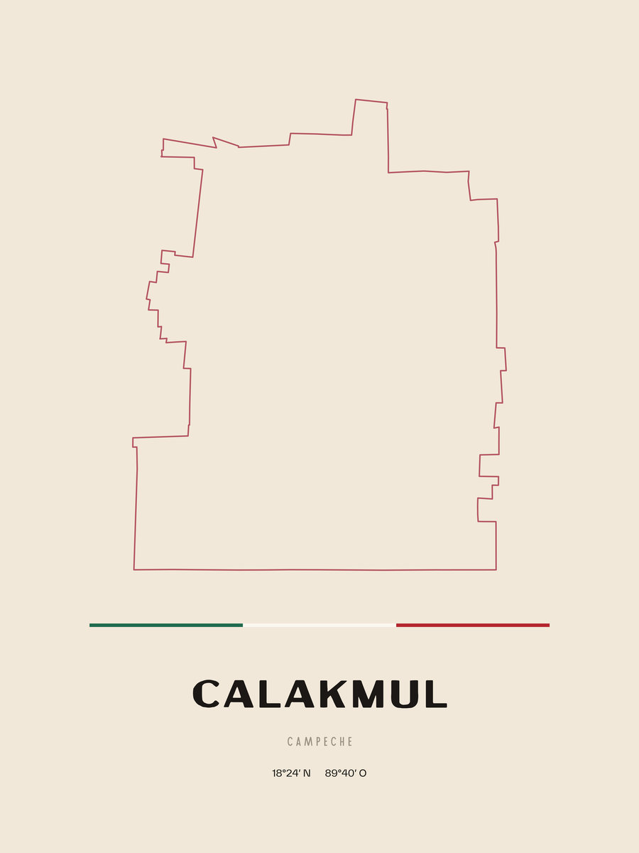 Framed poster of Calakmul, Campeche.