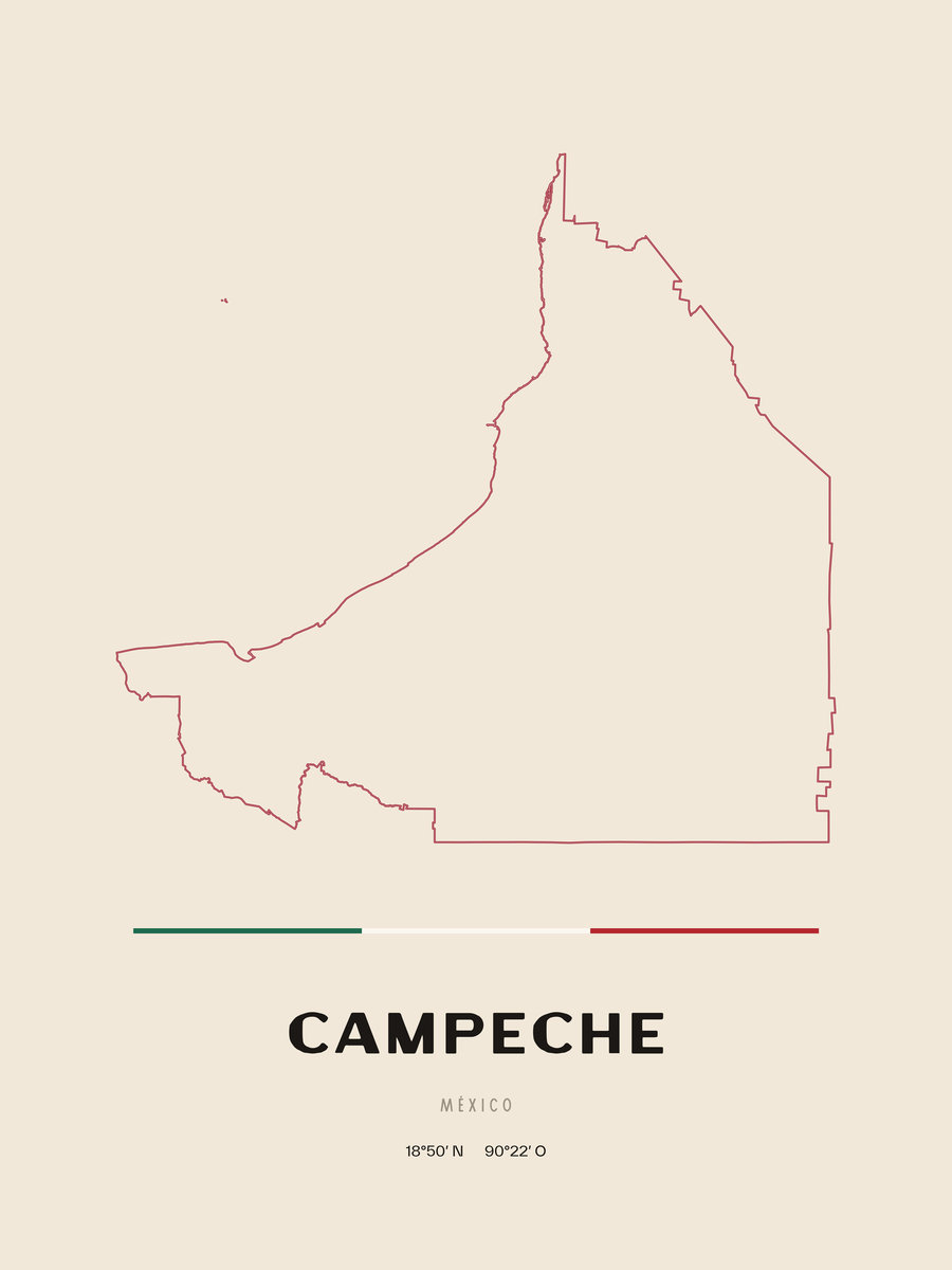 Framed poster of Campeche.