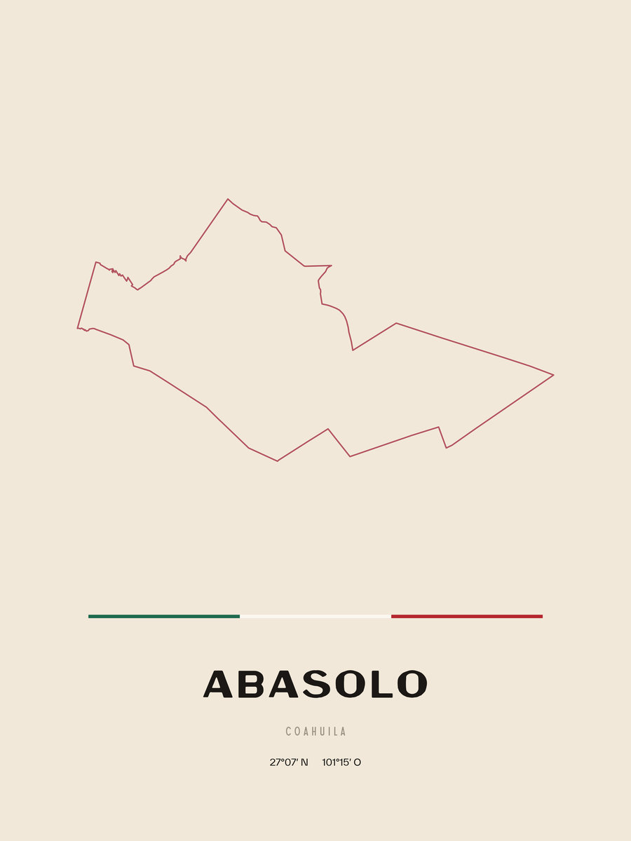 Framed poster of Abasolo, Coahuila.