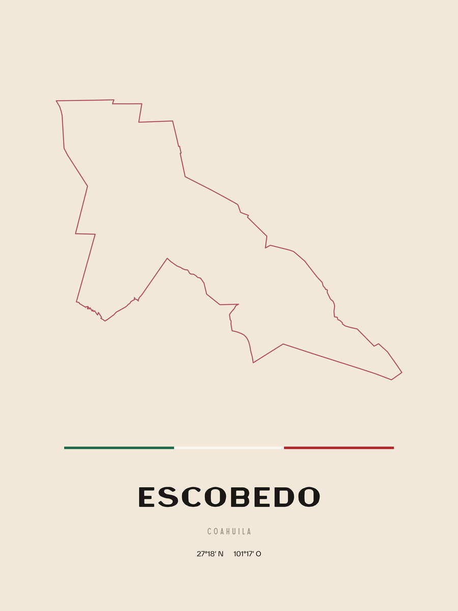 Framed poster of Escobedo, Coahuila.