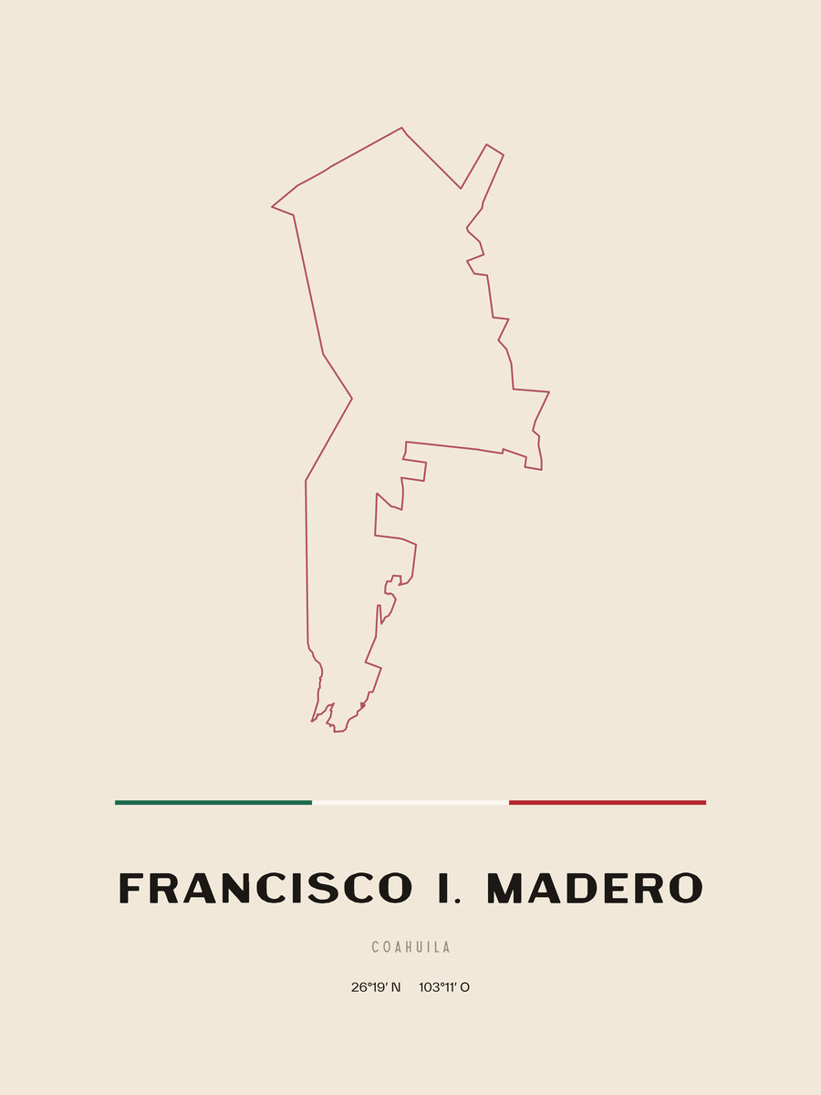 Framed poster of Francisco I. Madero, Coahuila.