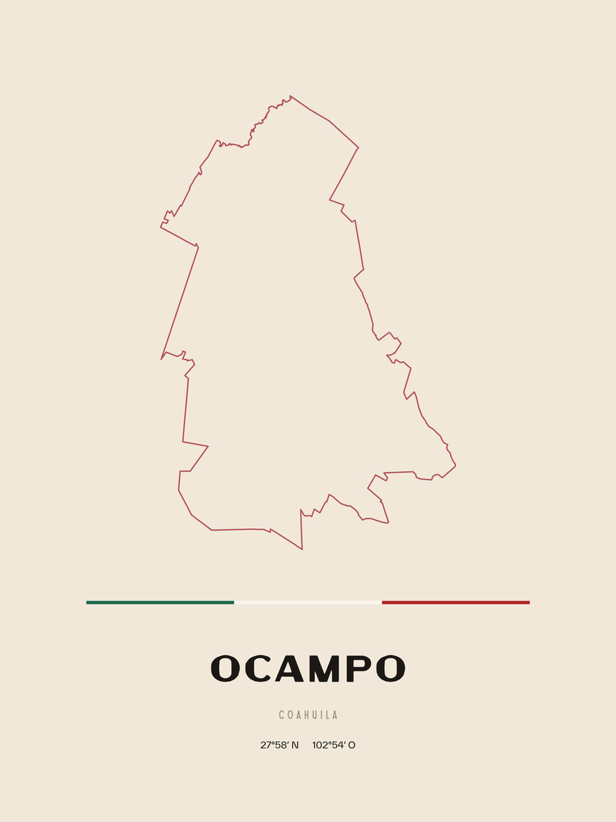 Framed poster of Ocampo, Coahuila.