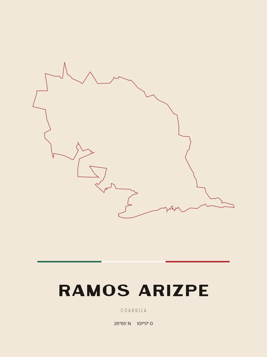 Framed poster of Ramos Arizpe, Coahuila.