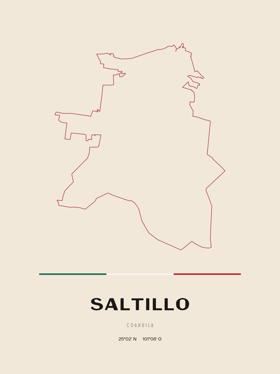 Framed poster of Saltillo, Coahuila.
