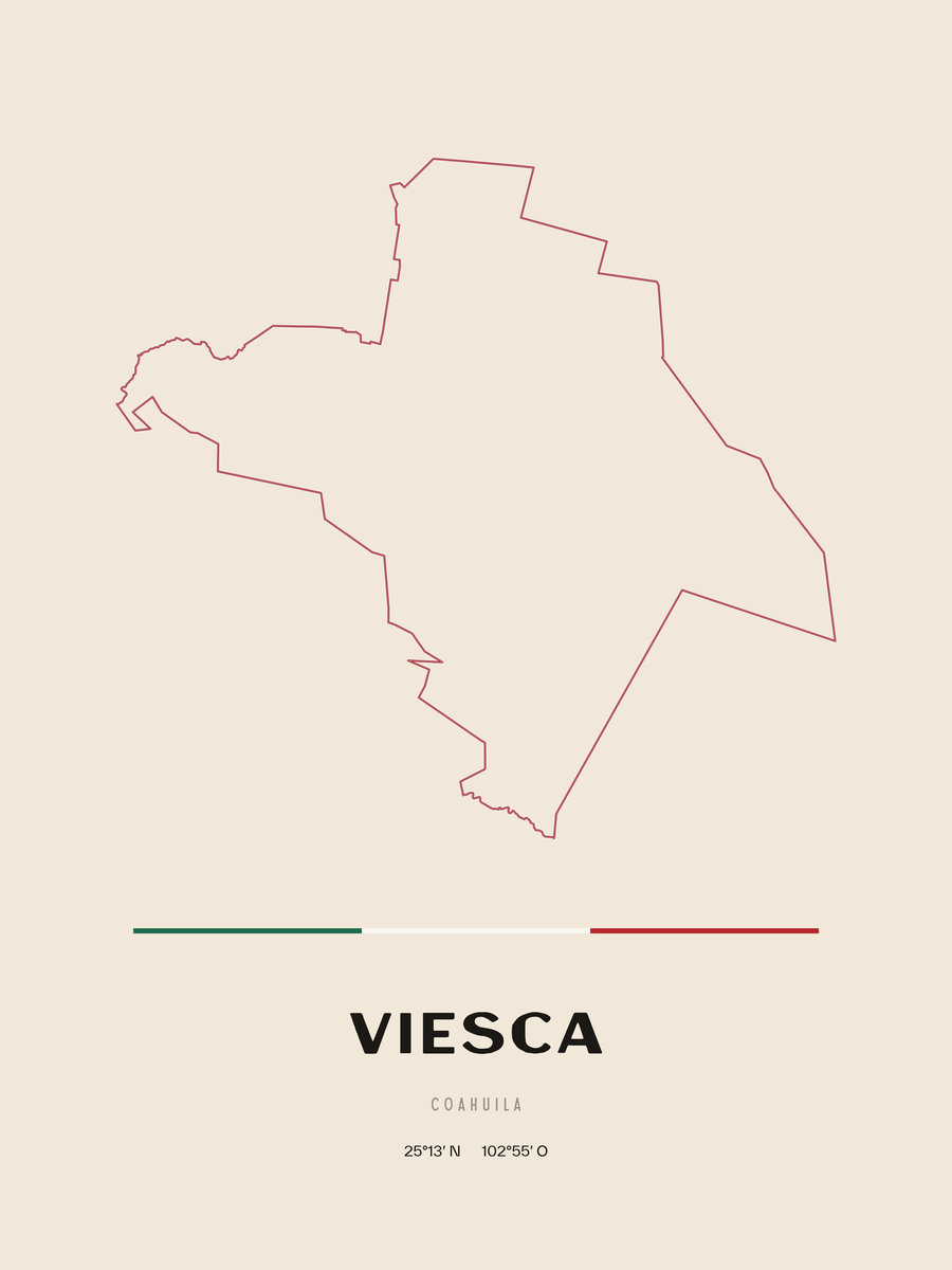 Framed poster of Viesca, Coahuila.