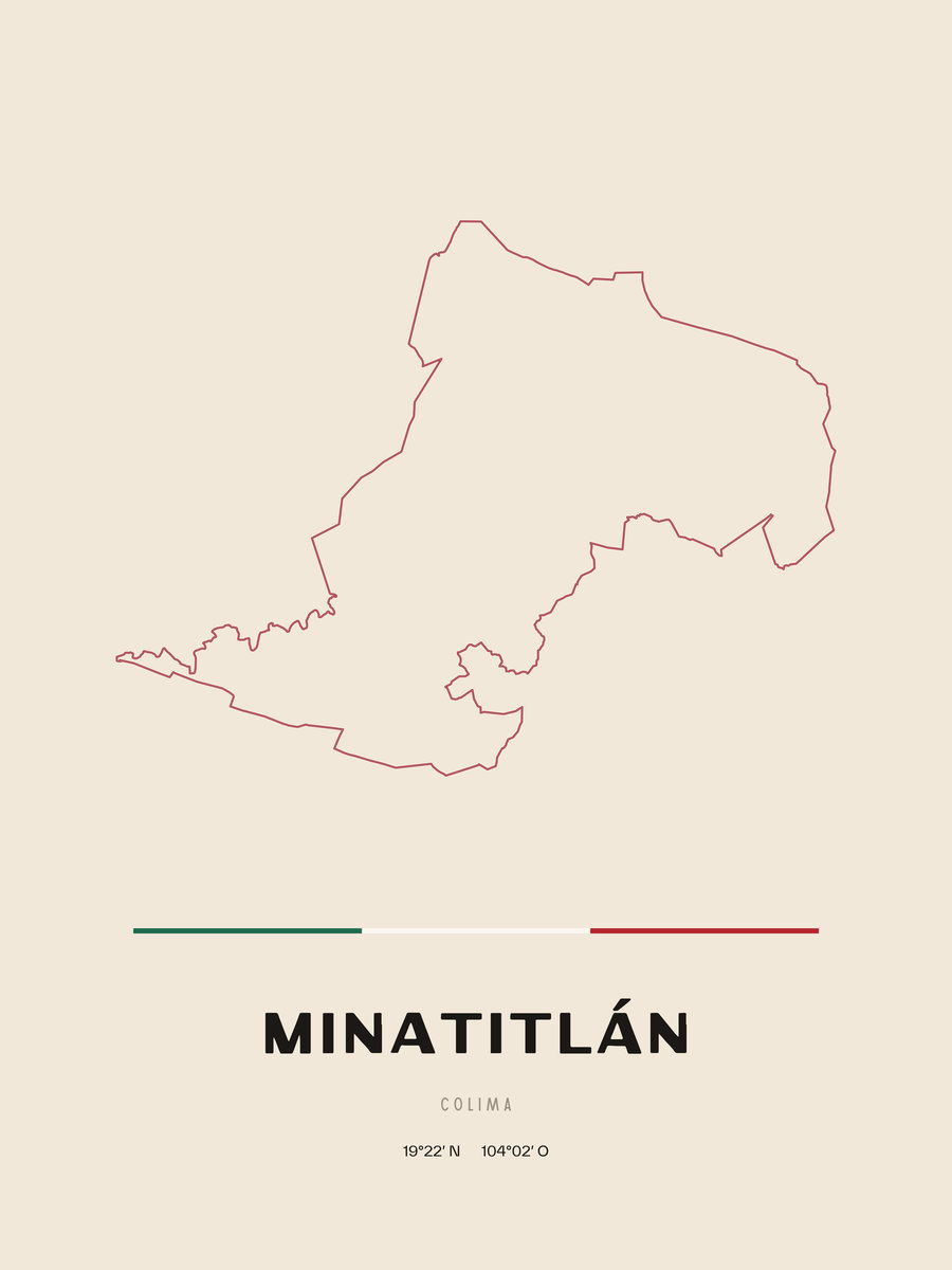 Framed poster of Minatitlán, Colima.