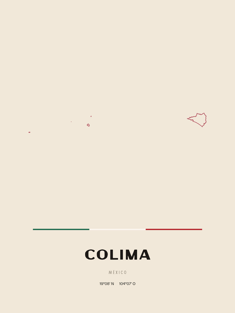 Framed poster of Colima.