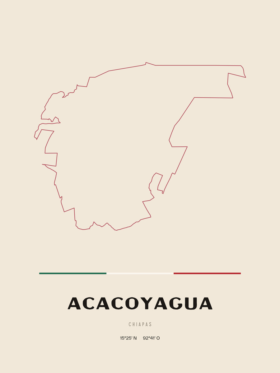 Framed poster of Acacoyagua, Chiapas.