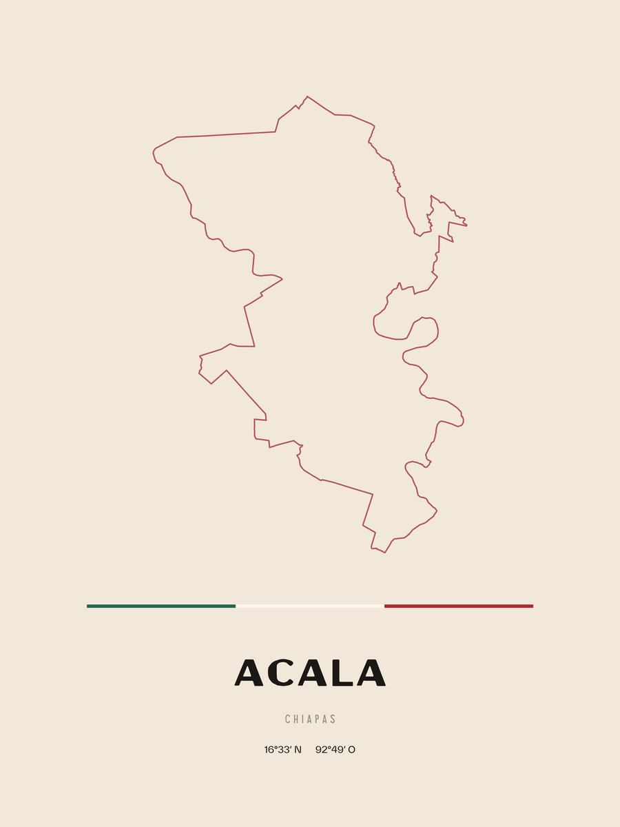 Framed poster of Acala, Chiapas.