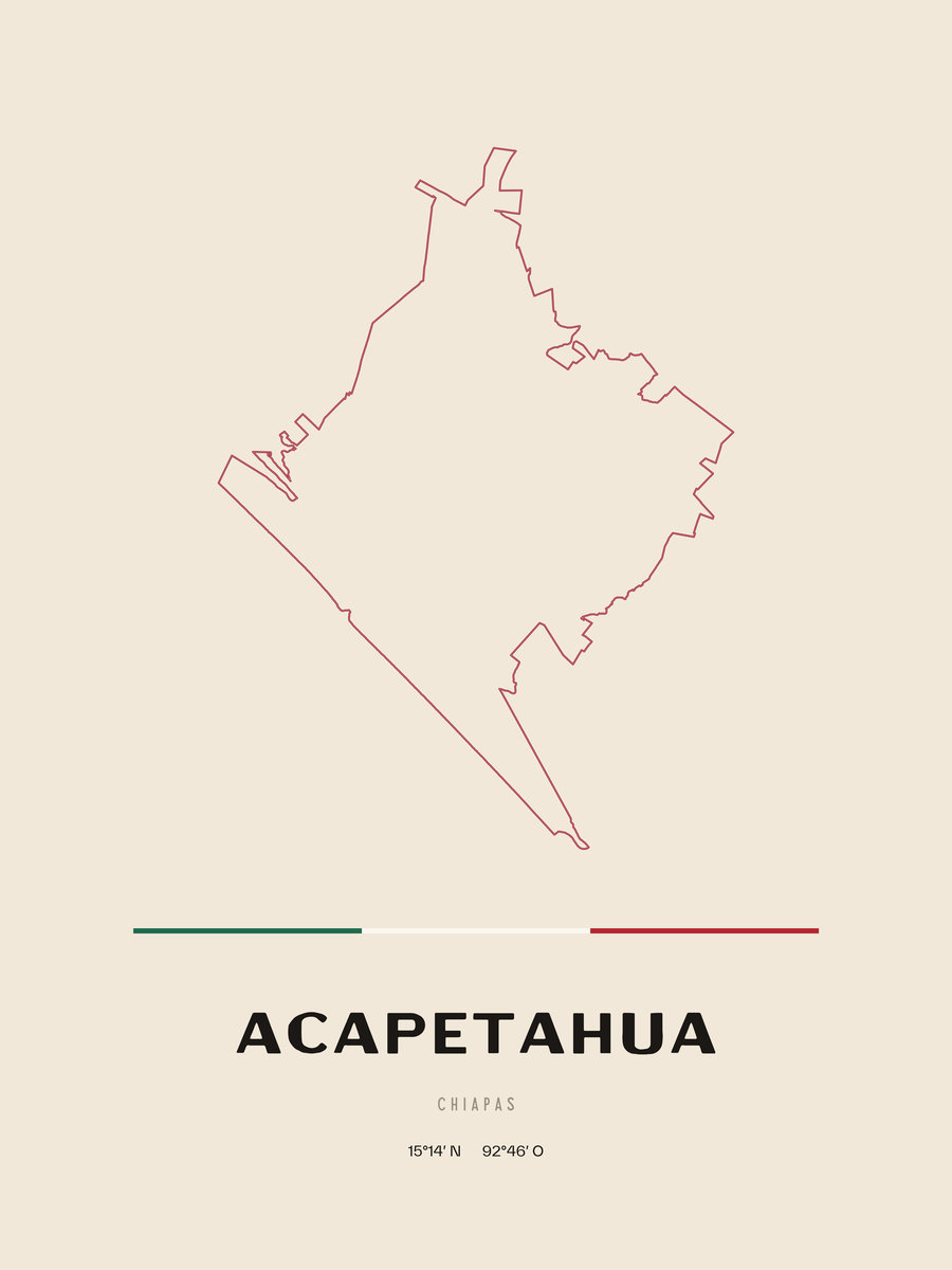 Framed poster of Acapetahua, Chiapas.