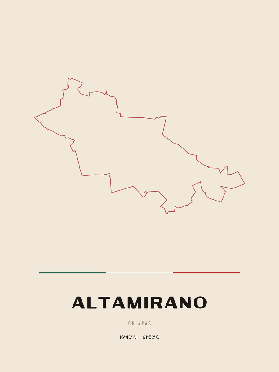Framed poster of Altamirano, Chiapas.
