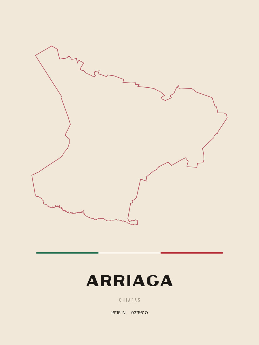 Framed poster of Arriaga, Chiapas.