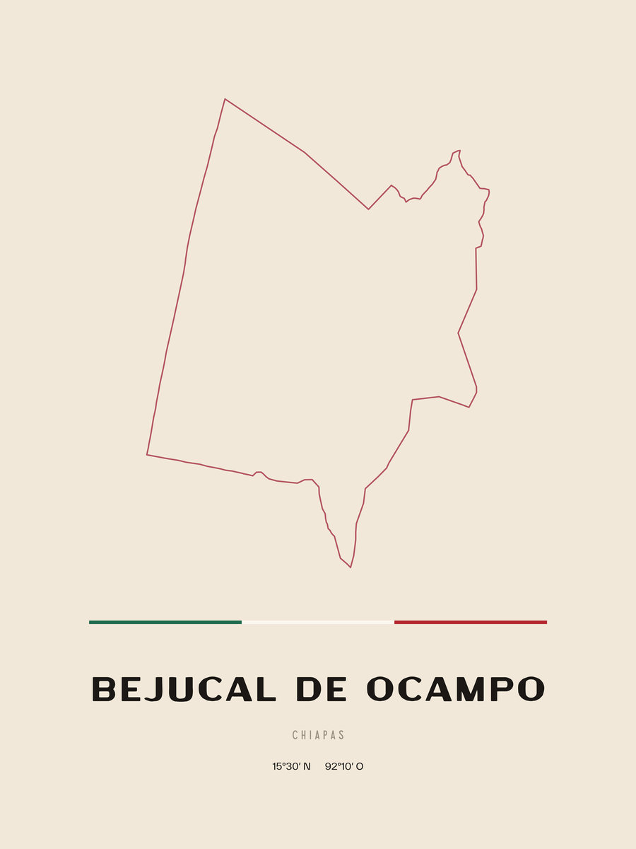 Framed poster of Bejucal de Ocampo, Chiapas.