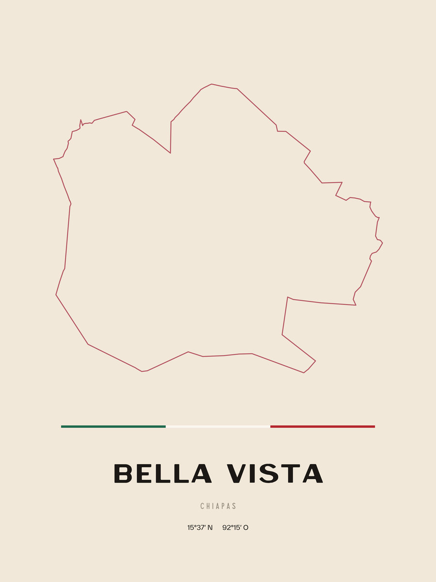 Framed poster of Bella Vista, Chiapas.