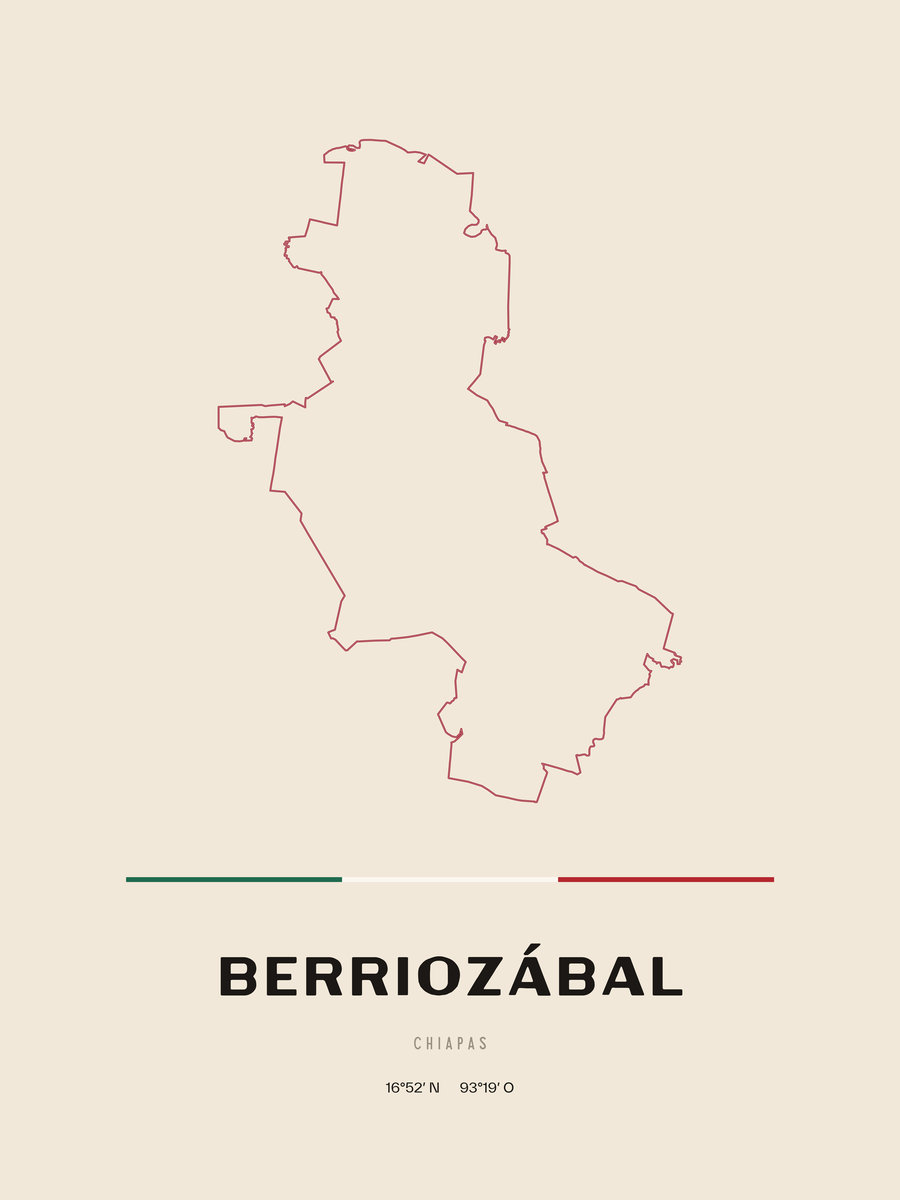 Framed poster of Berriozábal, Chiapas.
