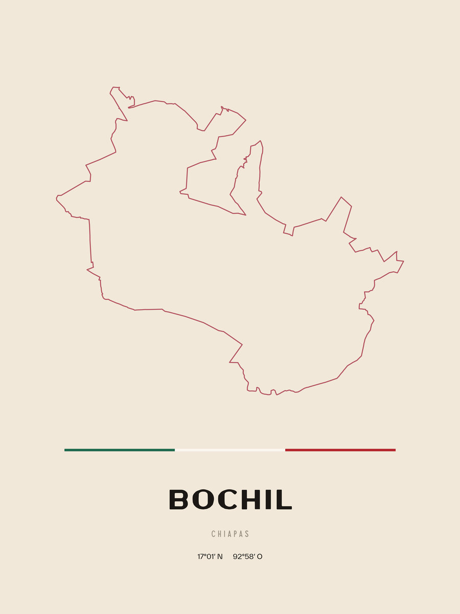 Framed poster of Bochil, Chiapas.