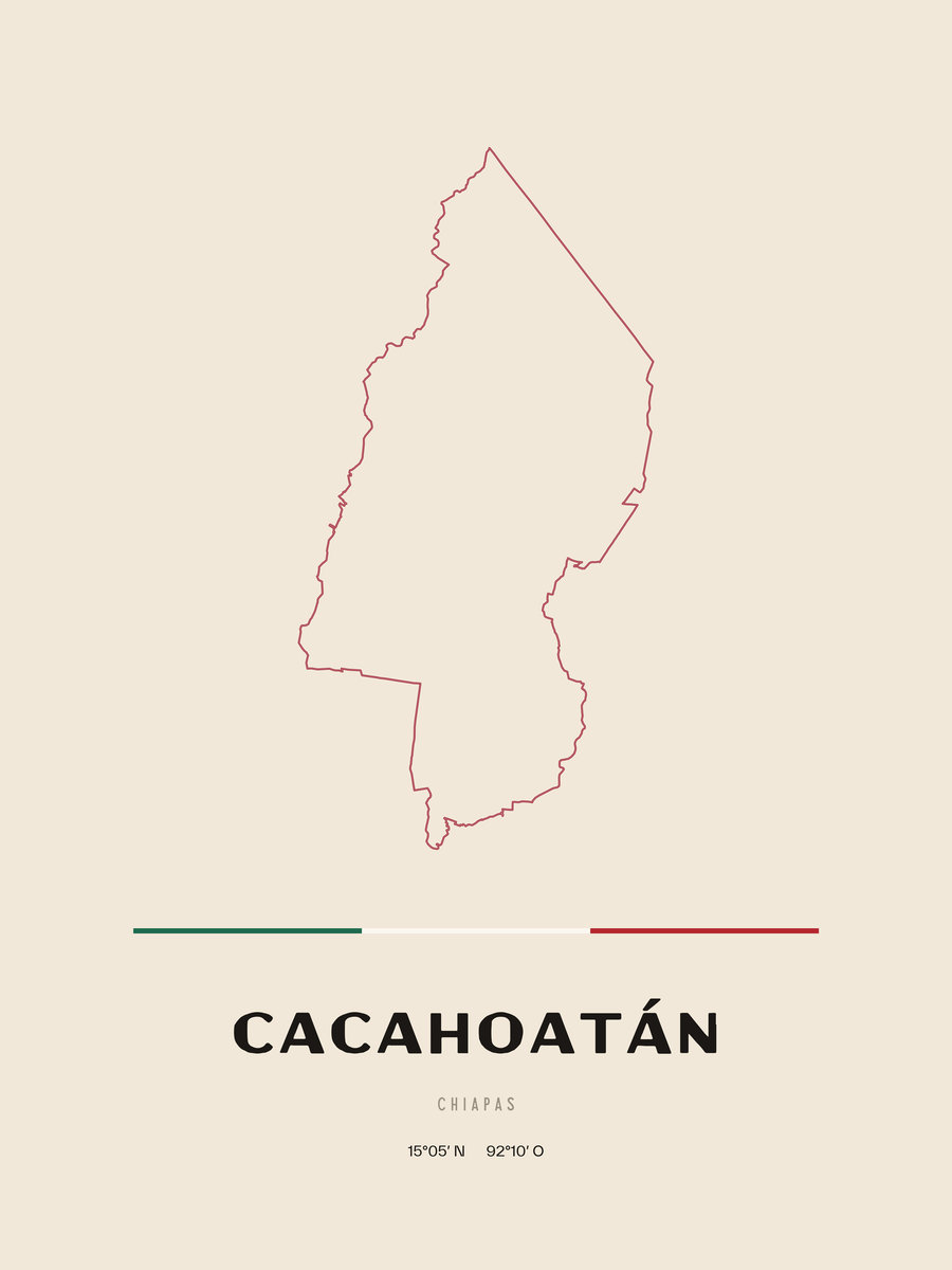 Framed poster of Cacahoatán, Chiapas.