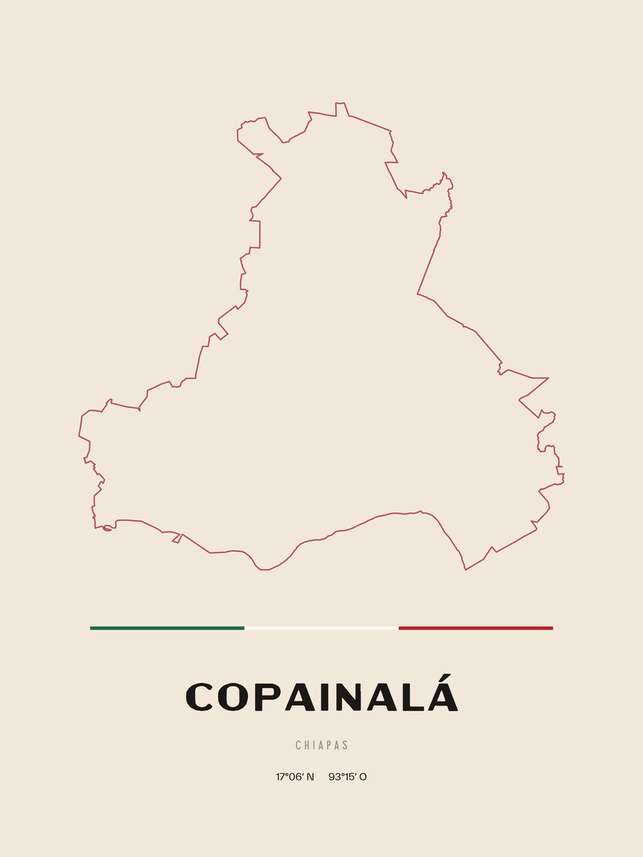 Framed poster of Copainalá, Chiapas.