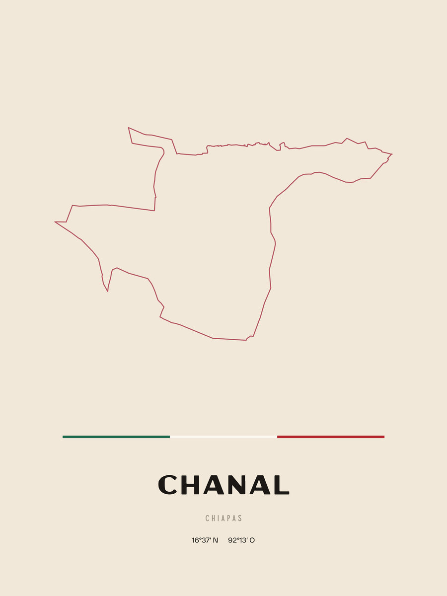 Framed poster of Chanal, Chiapas.