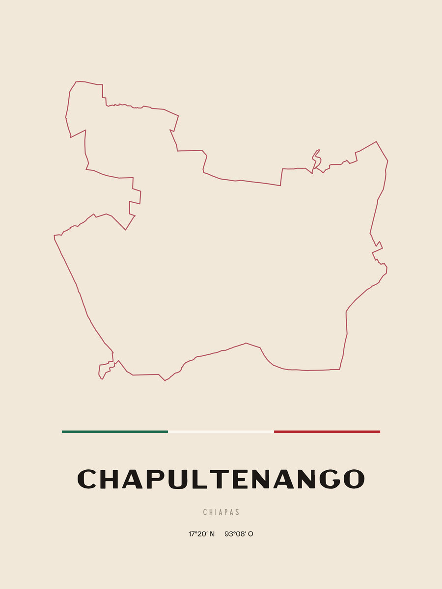 Framed poster of Chapultenango, Chiapas.