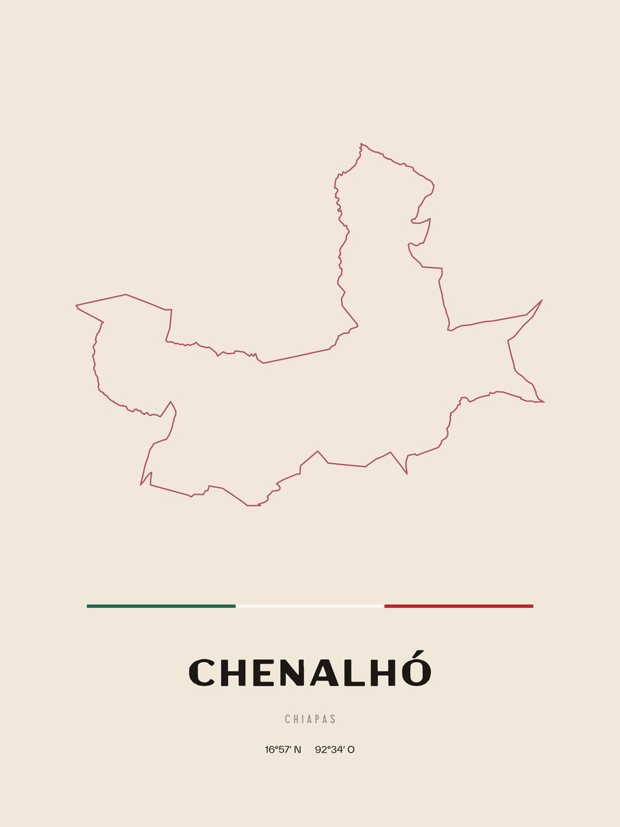 Framed poster of Chenalhó, Chiapas.