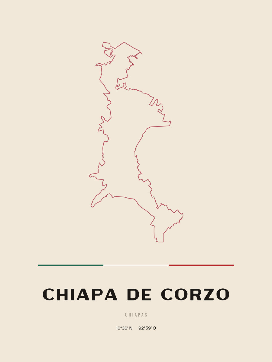 Framed poster of Chiapa de Corzo, Chiapas.