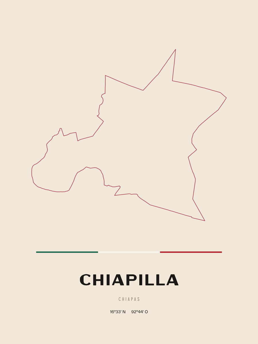 Framed poster of Chiapilla, Chiapas.