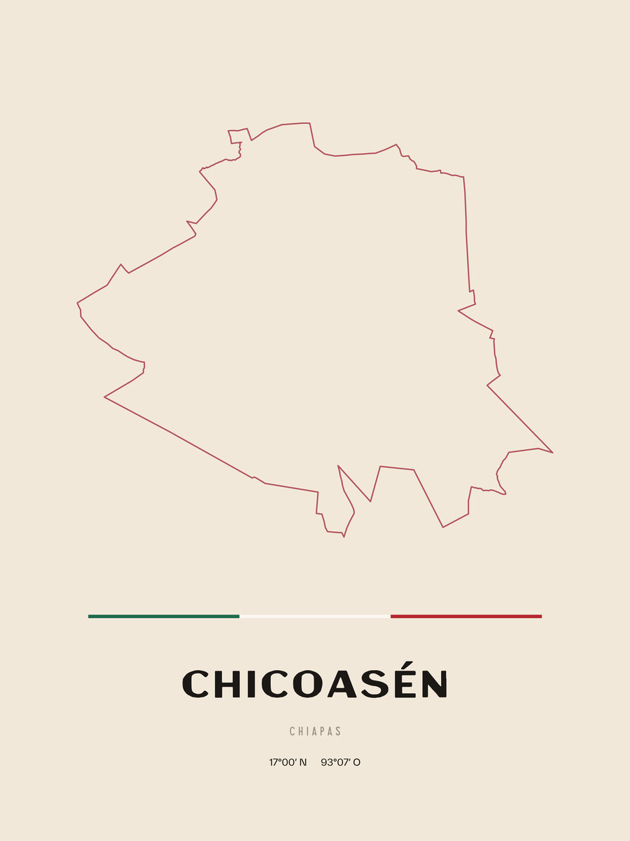 Framed poster of Chicoasén, Chiapas.