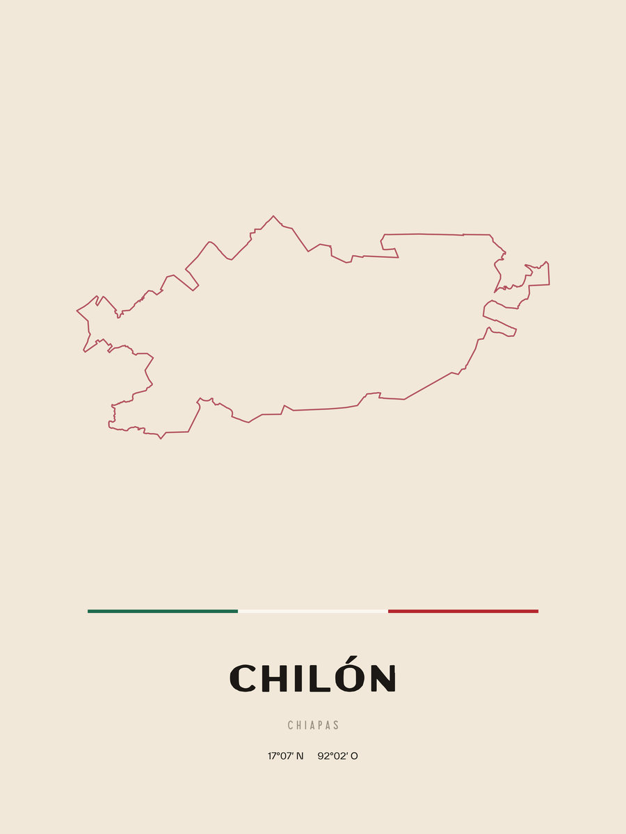 Framed poster of Chilón, Chiapas.