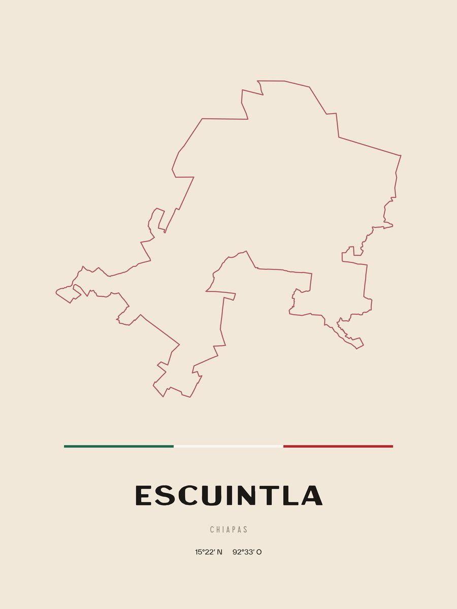 Framed poster of Escuintla, Chiapas.