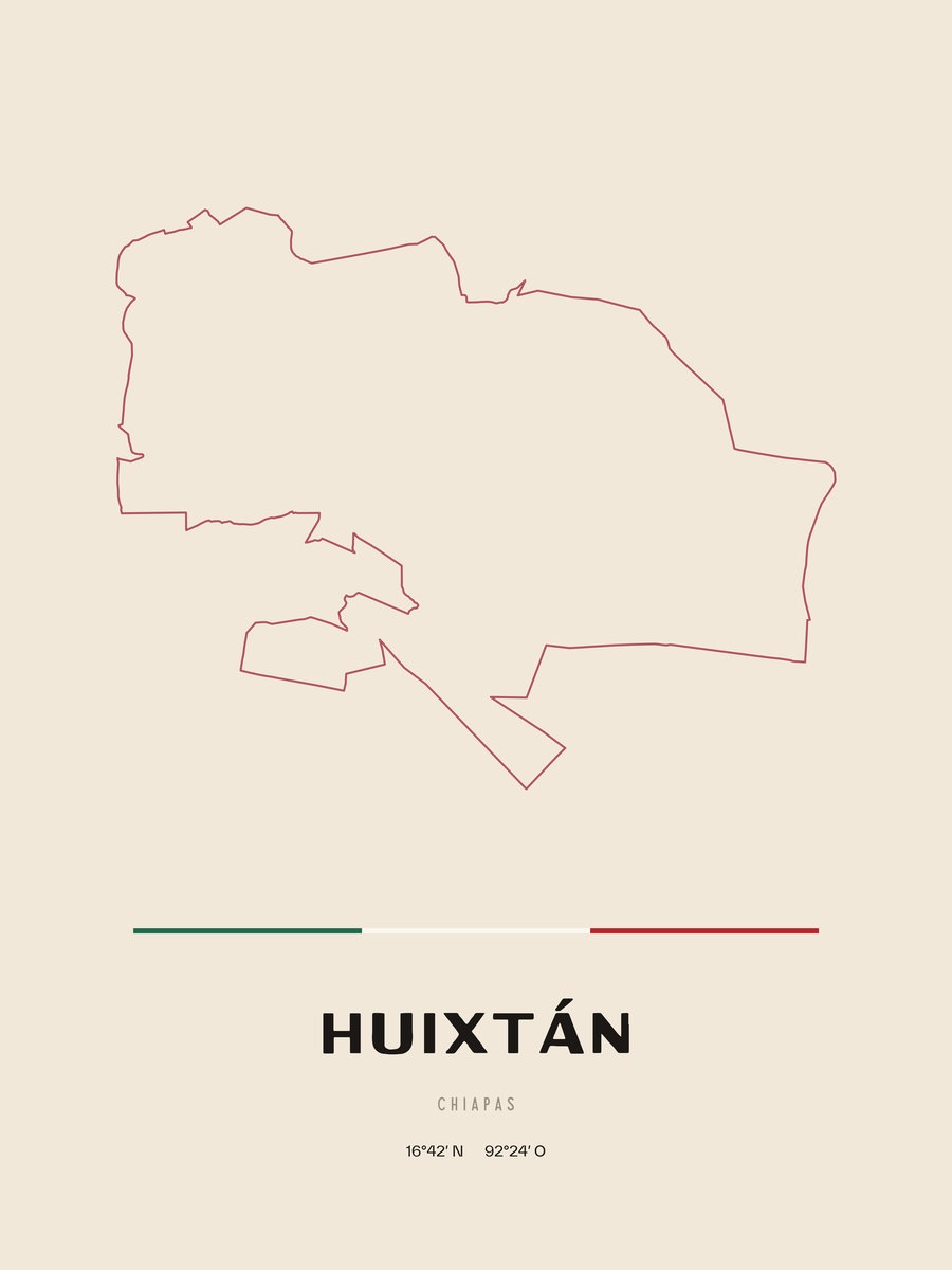 Framed poster of Huixtán, Chiapas.