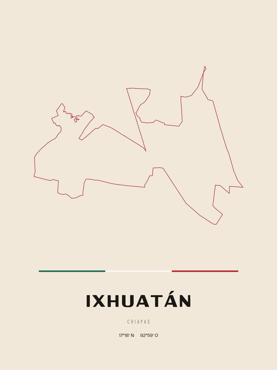 Framed poster of Ixhuatán, Chiapas.