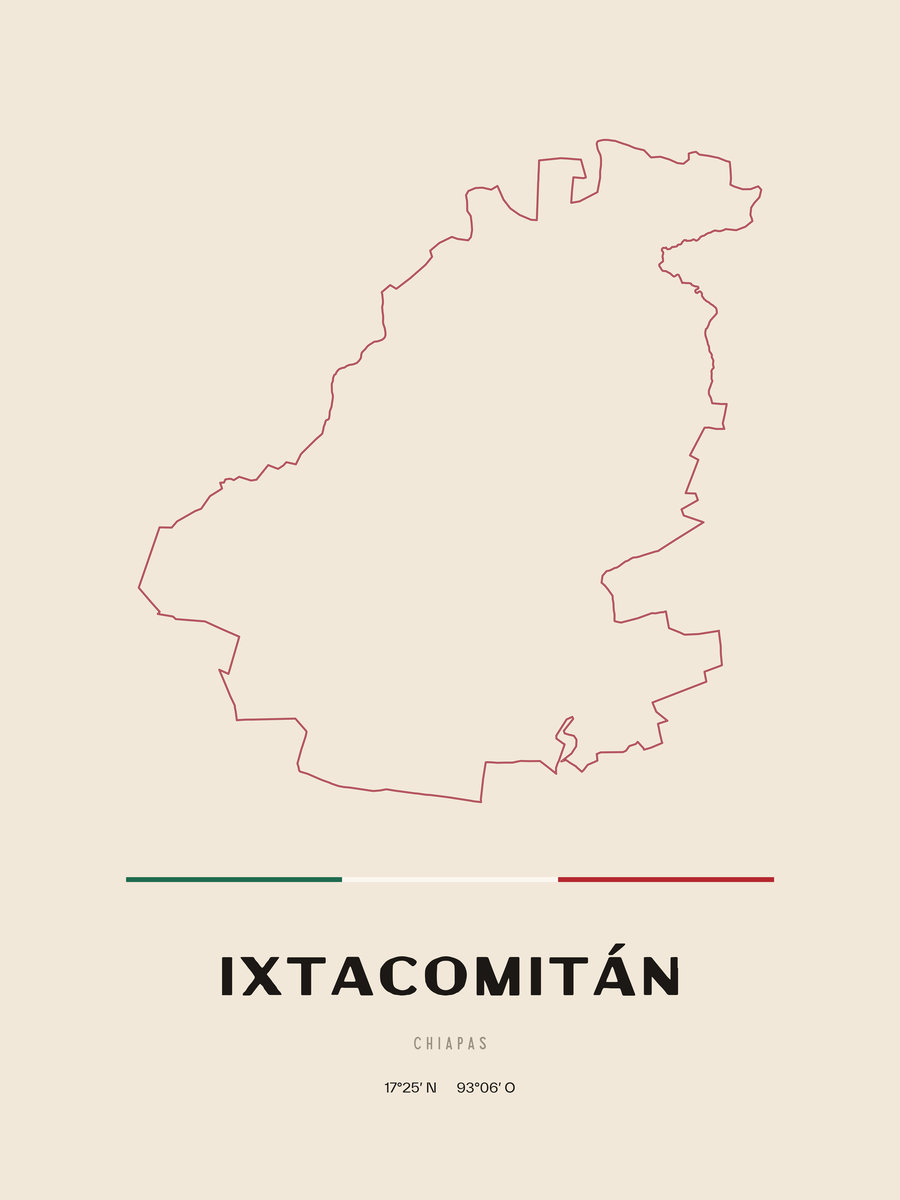 Framed poster of Ixtacomitán, Chiapas.