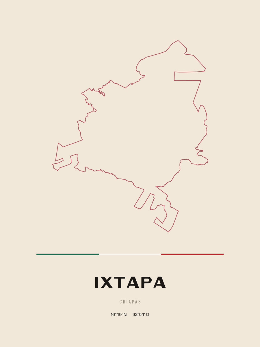 Framed poster of Ixtapa, Chiapas.
