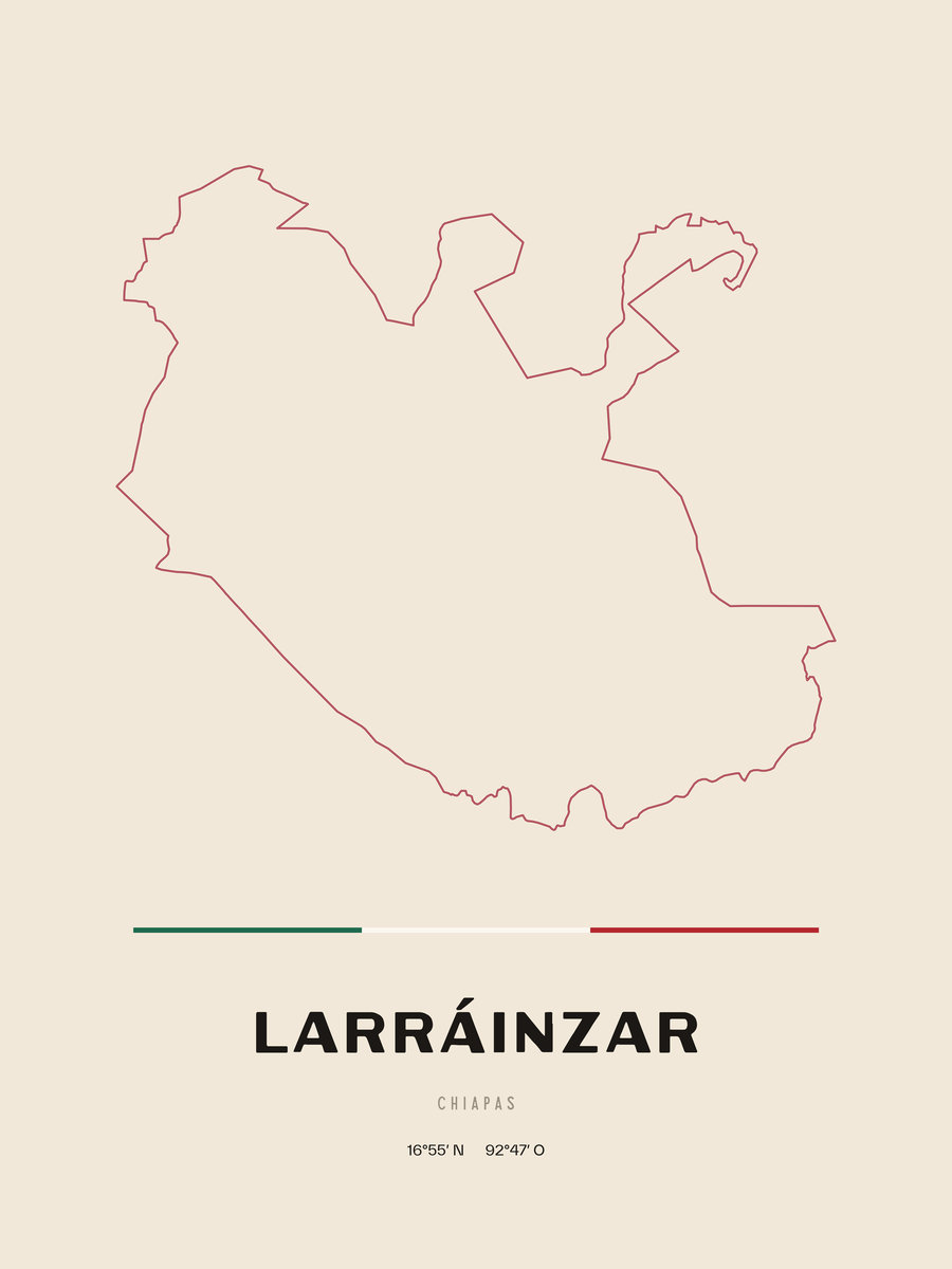 Framed poster of Larráinzar, Chiapas.