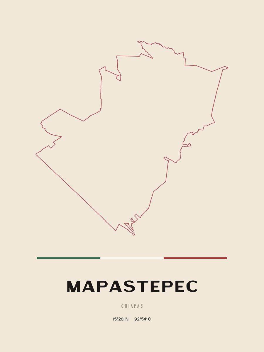 Framed poster of Mapastepec, Chiapas.