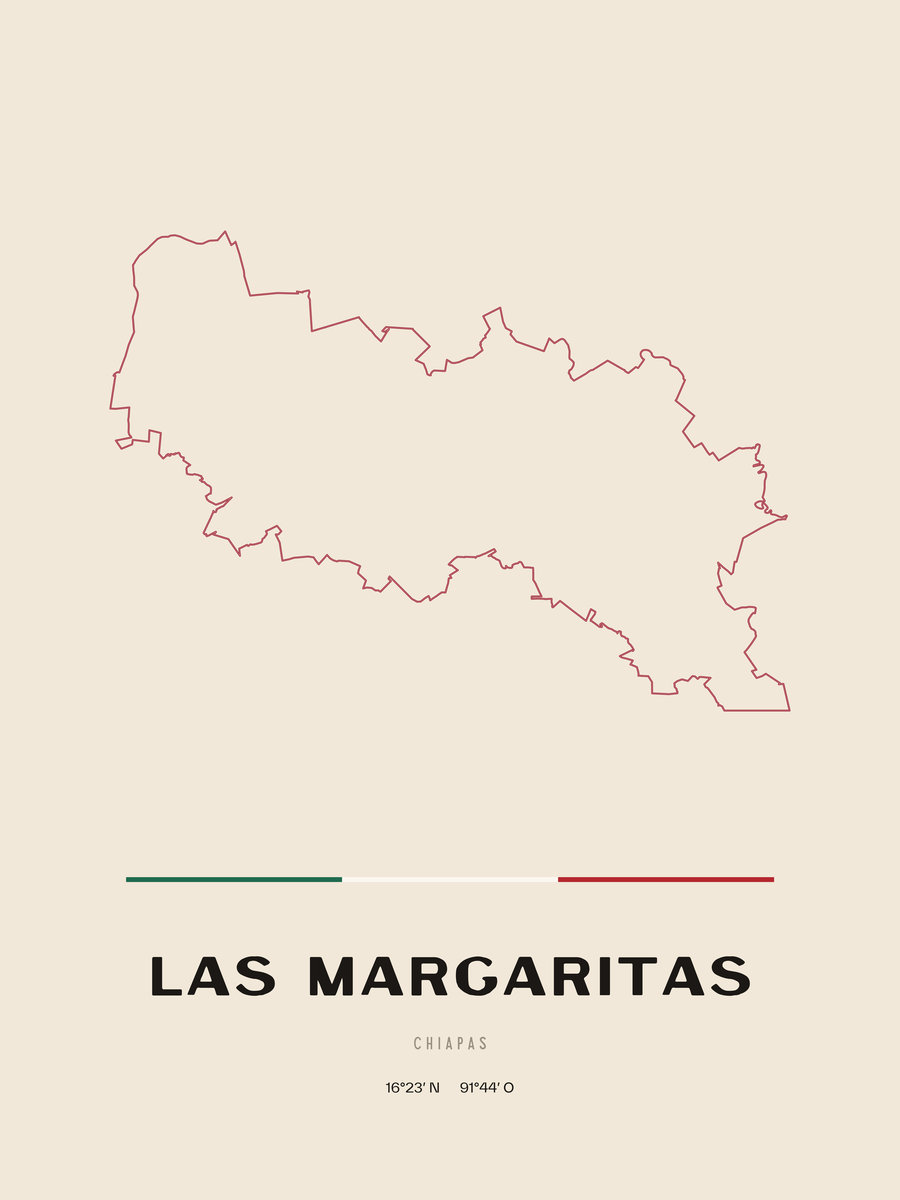 Framed poster of Las Margaritas, Chiapas.