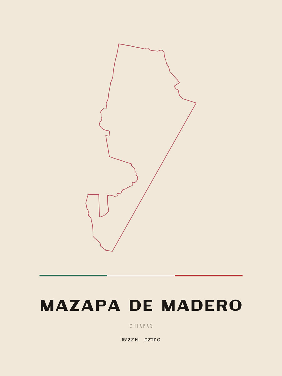 Framed poster of Mazapa de Madero, Chiapas.