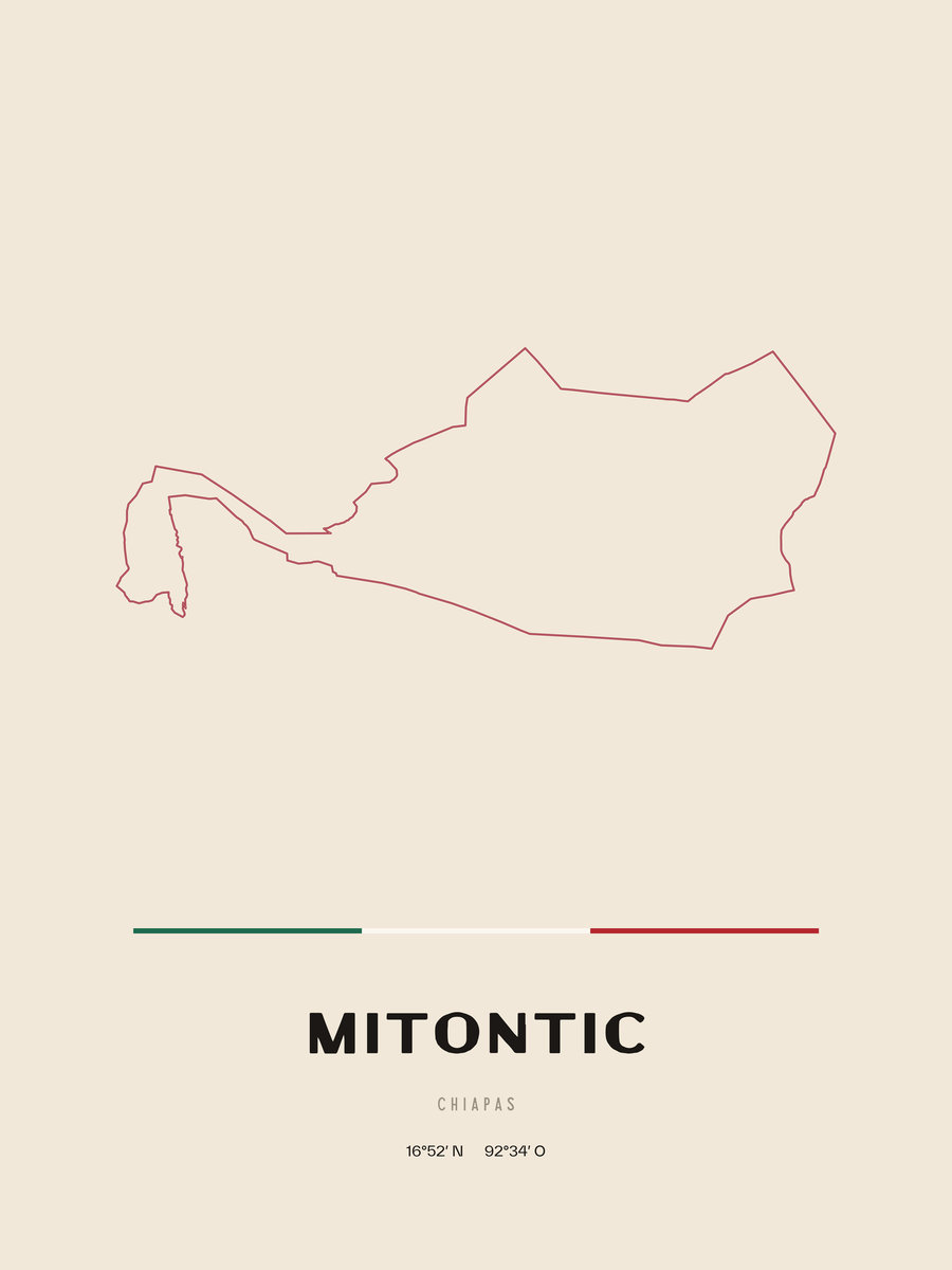 Framed poster of Mitontic, Chiapas.